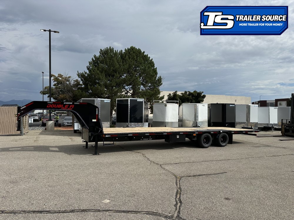 8.5x32 Double A Pro Series GHB Hydraulic Dovetail Gooseneck Equipment Trailer - 25.9K GVWR - 12k Axles, Engineered Beam, Engineered Neck, Pierced Frame