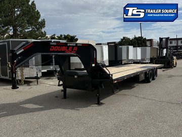 8.5x32 Double A Pro Series GHB Hydraulic Dovetail Gooseneck Equipment Trailer - 25.9K GVWR - 12k Axles, Engineered Beam, Engineered Neck, Pierced Frame