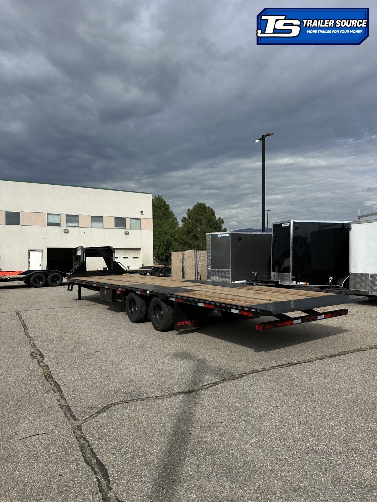 8.5x32 Double A Pro Series GHB Hydraulic Dovetail Gooseneck Equipment Trailer - 25.9K GVWR - 12k Axles, Engineered Beam, Engineered Neck, Pierced Frame