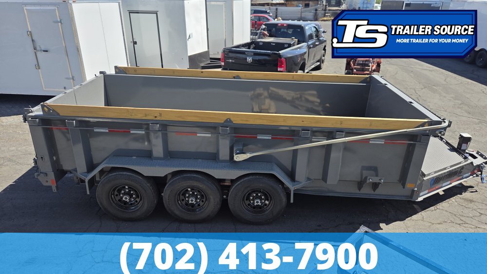 7x16 Diamond C LPT 307 Dump Trailer - 32" Sides - 24K GVWR - 14 Ply Tires, ABS Brakes, Board Brackets