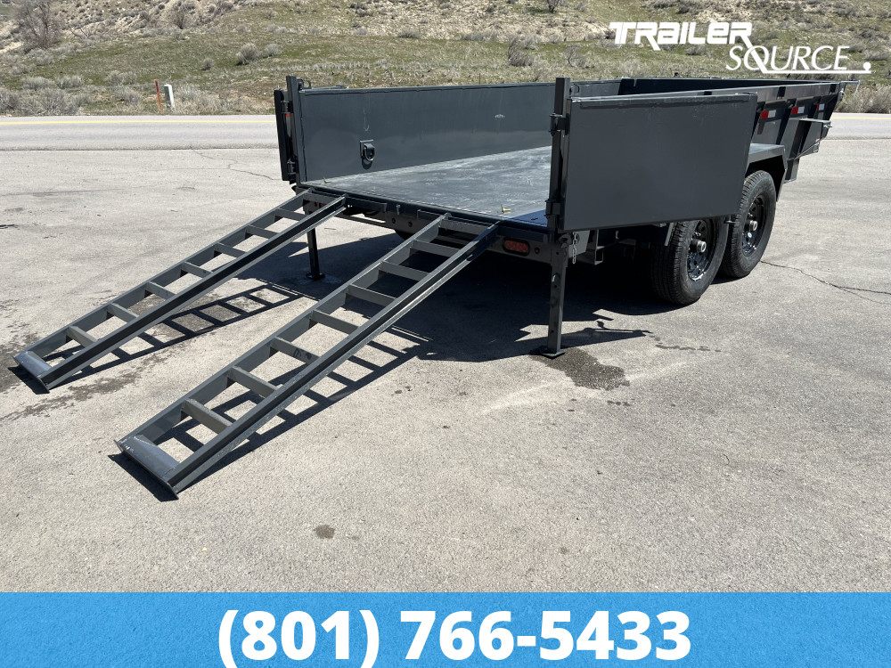 7x14 Lamar DT Scissor 24" Sides 14K Dump Trailer