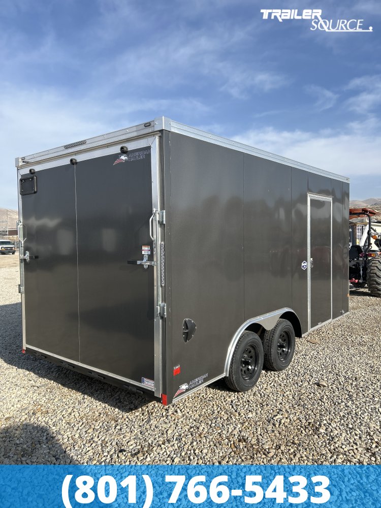 8.5x16 American Hauler Night Hawk Enclosed Cargo Trailer - 7'6" Interior - 7K GVWR Dovetail