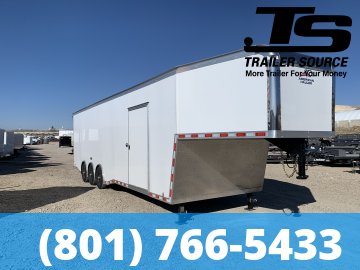 8.5x38 American Hauler Silver Hawk Gooseneck Enclosed Car Hauler