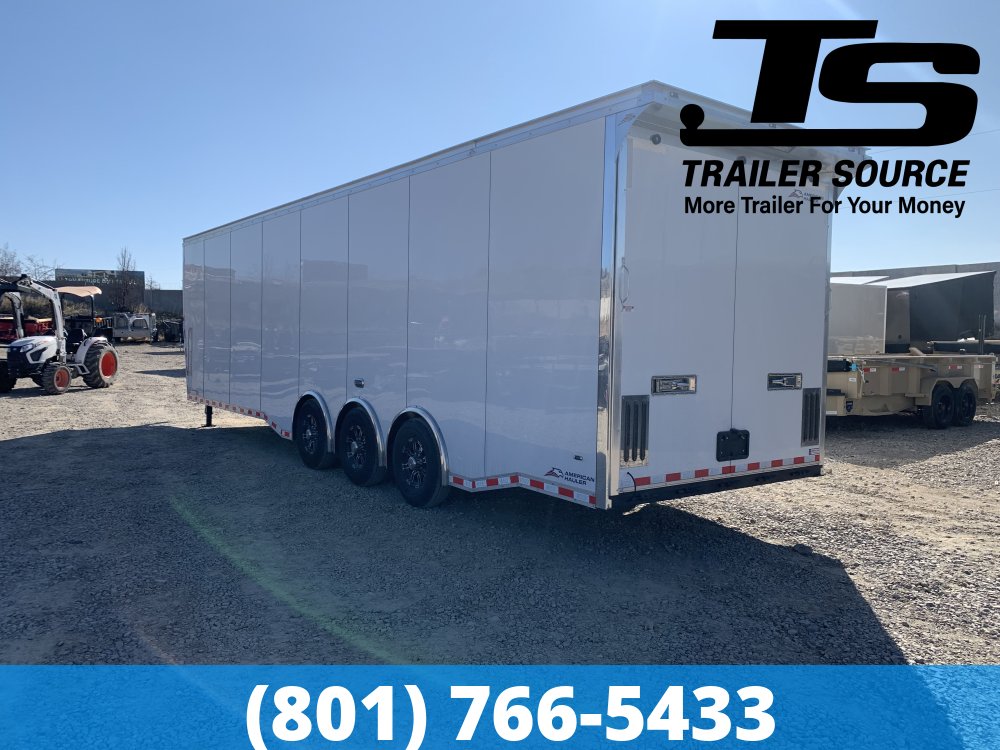 8.5x38 American Hauler Silver Hawk Gooseneck Enclosed Car Hauler