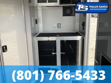 8.5x34 American Hauler Silver Hawk Enclosed Car Hauler Trailer - 7'10" Interior - 18K GVWR - Bathroom Build Out, Ramp Door