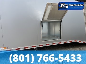 8.5x34 American Hauler Silver Hawk Enclosed Car Hauler Trailer - 7'10" Interior - 18K GVWR - Bathroom Build Out, Ramp Door