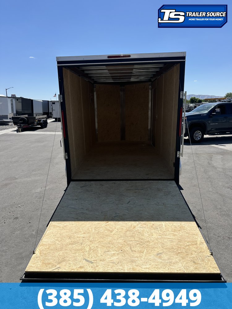 7x14 Cargo Express EX Series DLX Enclosed Cargo Trailer - 7'0" Interior - 7K GVWR - 16" Cross Member Upgrade, Barlock on Door, Spare Tire