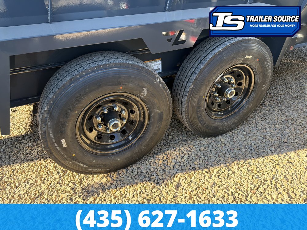 7x14 Lamar DT Gooseneck Dump Trailer - 24" Sides - 14K GVWR - Telescopic