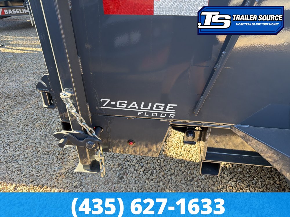 7x14 Lamar DT Gooseneck Dump Trailer - 24" Sides - 14K GVWR - Telescopic