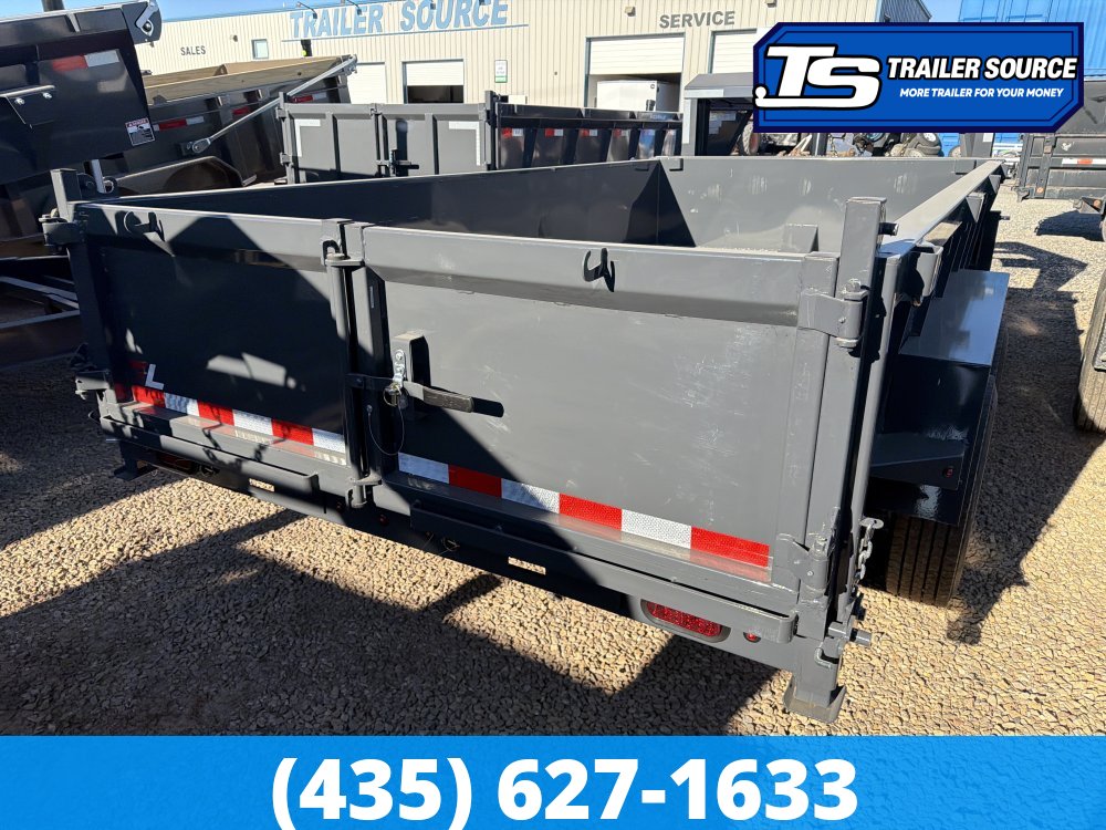 7x14 Lamar DT Gooseneck Dump Trailer - 24" Sides - 14K GVWR - Telescopic