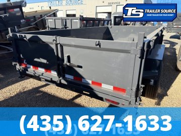 7x14 Lamar DT Gooseneck Dump Trailer - 24" Sides - 14K GVWR - Telescopic