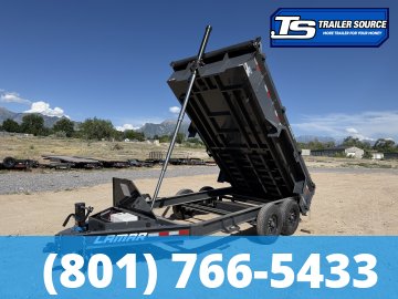 7x14 Lamar DT Dump Trailer - 24" Sides - 14K GVWR - Stabilizer Jacks, Telescopic