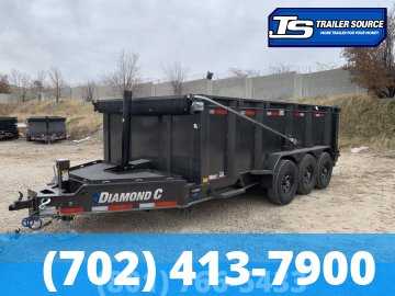 7x16 Diamond C LPT 307 Dump Trailer - 44" Sides - 24K GVWR - 14 Ply Tires