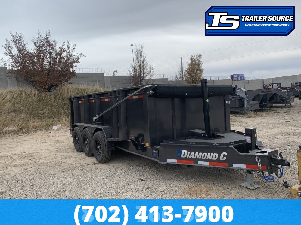 7x16 Diamond C LPT 307 Dump Trailer - 44" Sides - 24K GVWR - 14 Ply Tires