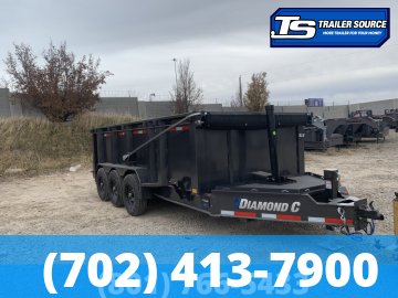7x16 Diamond C LPT 307 Dump Trailer - 44" Sides - 24K GVWR - 14 Ply Tires