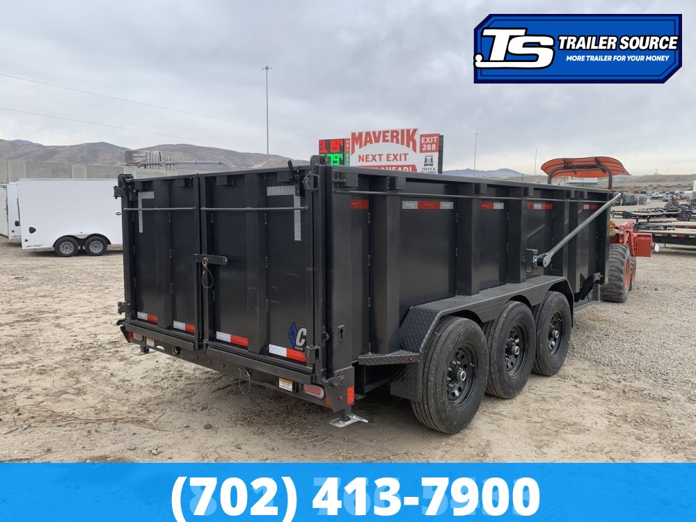 7x16 Diamond C LPT 307 Dump Trailer - 44" Sides - 24K GVWR - 14 Ply Tires
