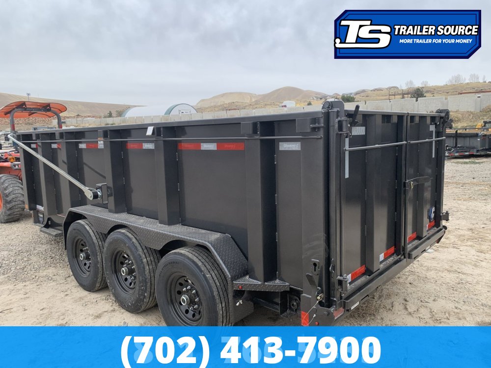 7x16 Diamond C LPT 307 Dump Trailer - 44" Sides - 24K GVWR - 14 Ply Tires