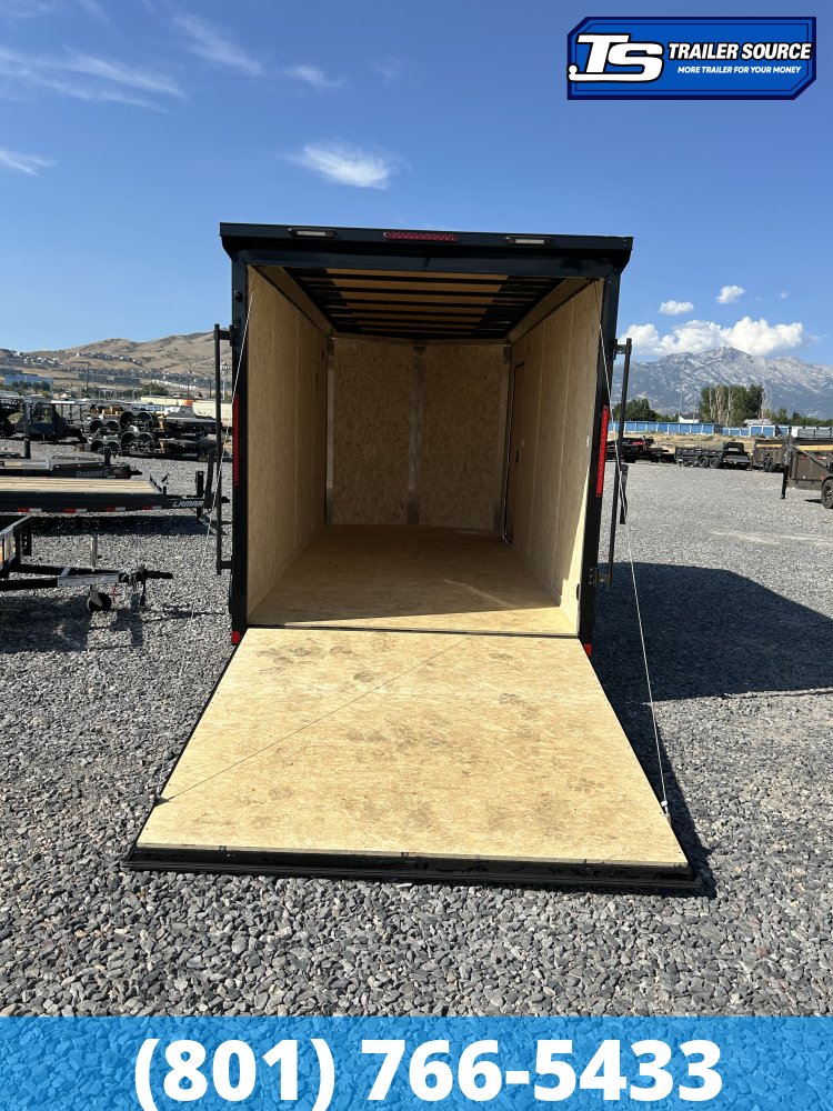 7x16 Look ST DLX Enclosed Cargo Trailer - 7'0" Interior - 7K GVWR - .080 PolyCor, Alloy Wheels, Black Out Package, Rear Spoiler w/ Load Lights