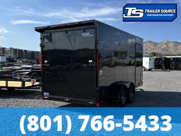 7x16 Look ST DLX Enclosed Cargo Trailer - 7'0" Interior - 7K GVWR - .080 PolyCor, Alloy Wheels, Black Out Package, Rear Spoiler w/ Load Lights