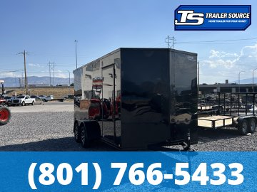 7x16 Look ST DLX Enclosed Cargo Trailer - 7'0" Interior - 7K GVWR - .080 PolyCor, Alloy Wheels, Black Out Package, Rear Spoiler w/ Load Lights