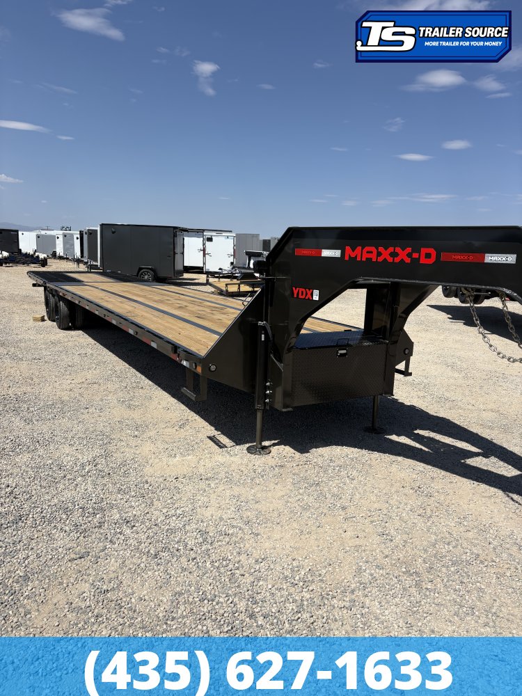 8.5x40 Maxx-D YDX Gooseneck Hydraulic Dovetail Equipment Trailer - 25.9K GVWR - 16K Axles, Hydraulic Jack(s)