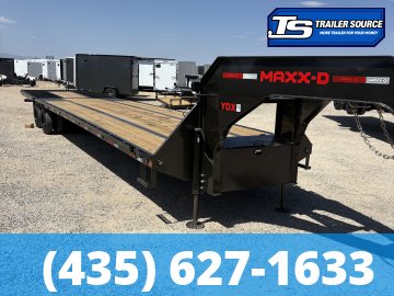 8.5x40 Maxx-D YDX Gooseneck Hydraulic Dovetail Equipment Trailer - 25.9K GVWR - 16K Axles, Hydraulic Jack(s)