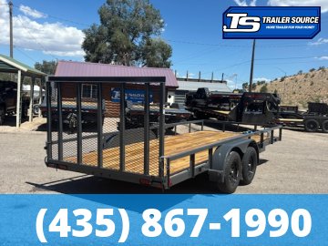 7x18 Lamar UC Tandem Axle Utility Trailer - 7K GVWR -
