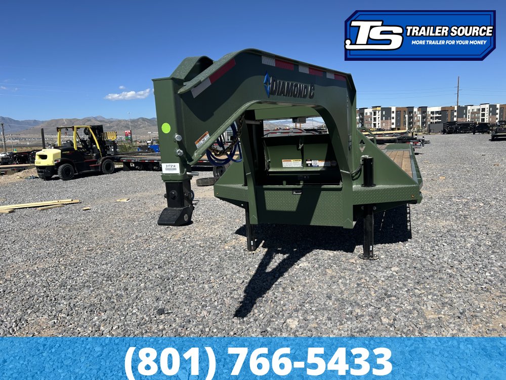 8.5x40 Diamond C FMAX-HDT 212 Gooseneck Hydraulic Dovetail Equipment Trailer - 25.9K GVWR - ABS Brakes, Hydraulic Jack(s)