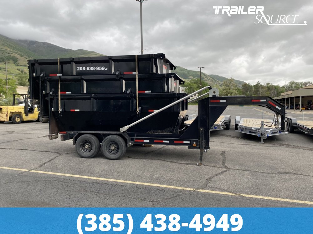 7x14 Maxx-D ROX Bumper Pull Roll Off Dumpster Trailer 14K