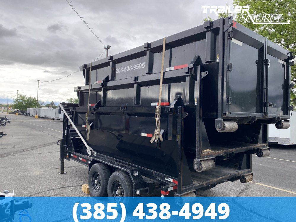 7x14 Maxx-D ROX Bumper Pull Roll Off Dumpster Trailer 14K