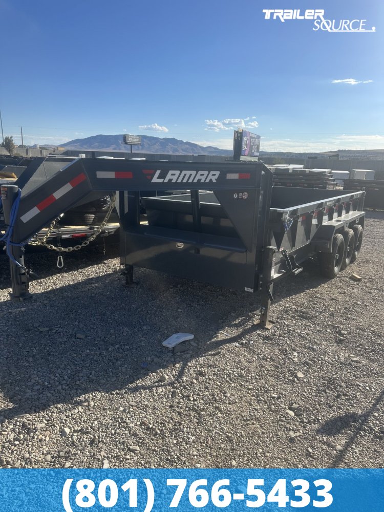 7x16 Lamar DT Gooseneck  21K GVW Dump