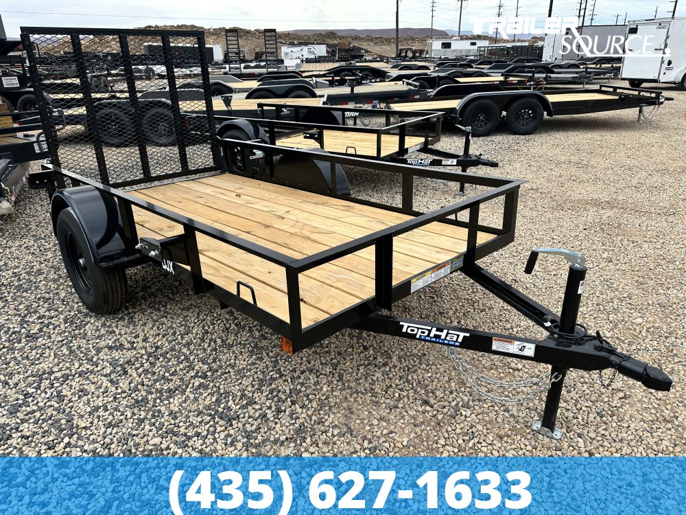 5x10 Top Hat Single Axle Utility