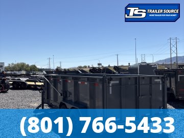 7x16 Diamond C LPT-GN 208 Gooseneck Dump Trailer - 44" Sides - 18K GVWR - 18 Ply Tires, Long Arm Tarp