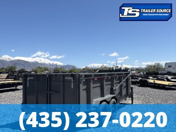7x16 Diamond C LPT-GN 208 Gooseneck Dump Trailer - 44" Sides - 18K GVWR - 18 Ply Tires, Long Arm Tarp