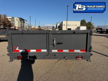 7x14 Lamar DT Dump Trailer - 24" Sides - 14K GVWR - Stabilizer Jacks, Telescopic