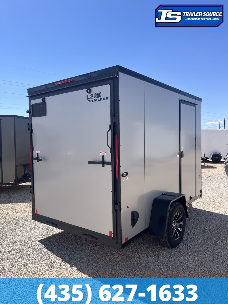 6x10 Look ST DLX Enclosed Cargo Trailer - 6'6" Interior - 3.5K GVWR - .080 PolyCor, Alloy Wheels, Black Out Package