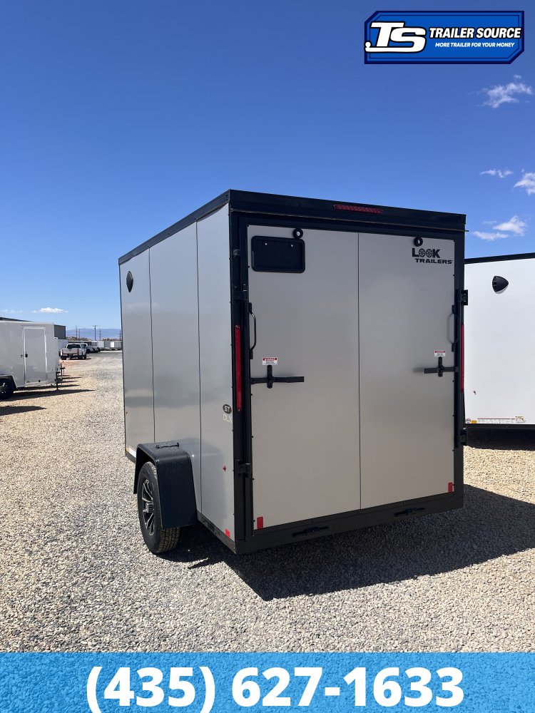 6x10 Look ST DLX Enclosed Cargo Trailer - 6'6" Interior - 3.5K GVWR - .080 PolyCor, Alloy Wheels, Black Out Package