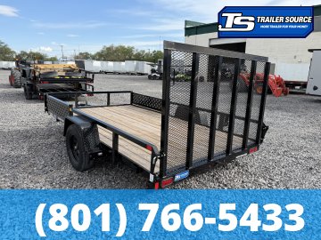 7x12 Sure-Trac Tube Top ATV Utility Trailer - 3.5K GVWR - Ramp Gate, Side Ramps