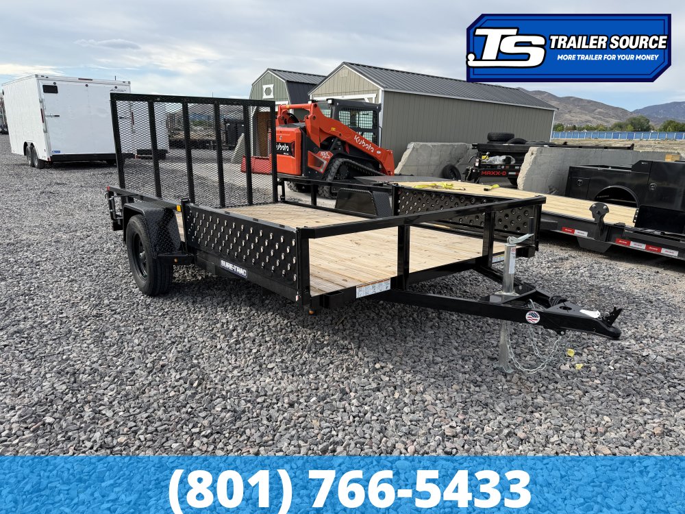 7x12 Sure-Trac Tube Top ATV Utility Trailer - 3.5K GVWR - Ramp Gate, Side Ramps