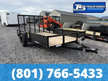 7x12 Sure-Trac Tube Top ATV Utility Trailer - 3.5K GVWR - Ramp Gate, Side Ramps