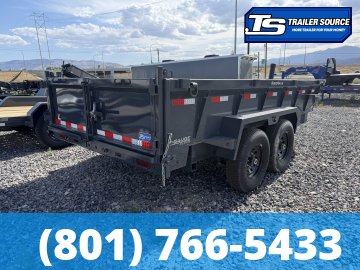7x14 Lamar DT Dump Trailer - 24" Sides - 14K GVWR - Stabilizer Jacks, Telescopic