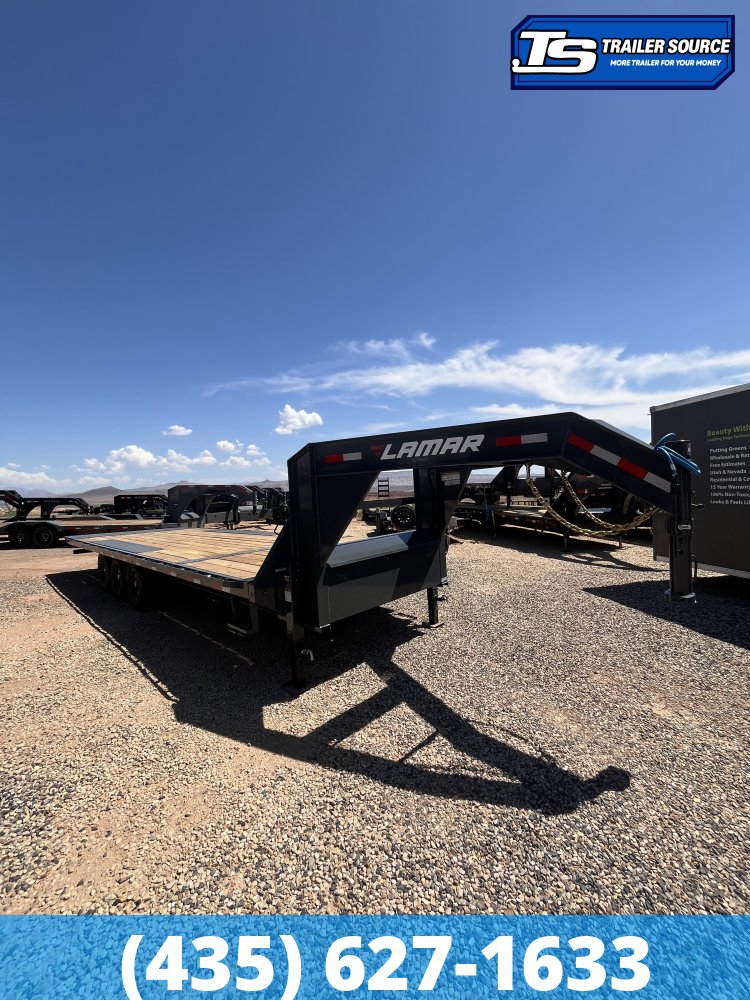 8.5x26 Lamar FA Gooseneck Deckover Tilt Trailer - 21K GVWR -