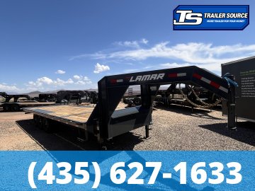 8.5x26 Lamar FA Gooseneck Deckover Tilt Trailer - 21K GVWR -