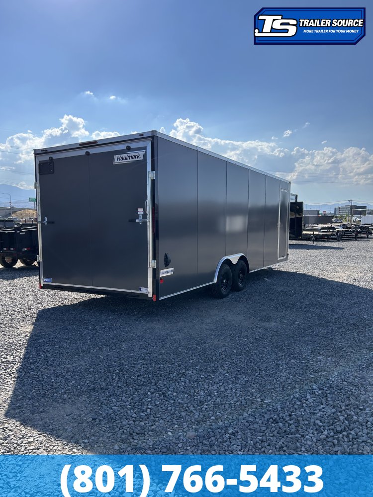 8.5x24 Haulmark Passport DELUXE Enclosed Cargo Trailer - 7'6" Interior - 10K GVWR - .080 PolyCor, Dovetail, Screwless Exterior
