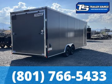 8.5x24 Haulmark Passport DELUXE Enclosed Cargo Trailer - 7'6" Interior - 10K GVWR - .080 PolyCor, Dovetail, Screwless Exterior