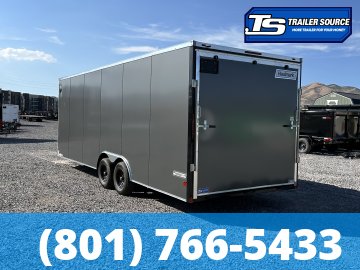 8.5x24 Haulmark Passport DELUXE Enclosed Cargo Trailer - 7'6" Interior - 10K GVWR - .080 PolyCor, Dovetail, Screwless Exterior