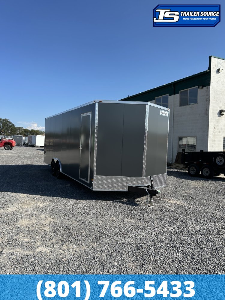 8.5x24 Haulmark Passport DELUXE Enclosed Cargo Trailer - 7'6" Interior - 10K GVWR - .080 PolyCor, Dovetail, Screwless Exterior