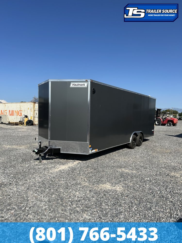 8.5x24 Haulmark Passport DELUXE Enclosed Cargo Trailer - 7'6" Interior - 10K GVWR - .080 PolyCor, Dovetail, Screwless Exterior