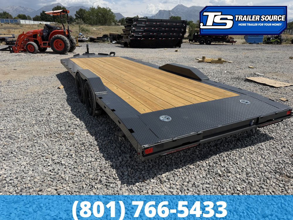 8.5x22 Diamond C GTF 206 Flatbed Car Hauler Trailer - 7K GVWR - Wide Body w/ Drive Over Fenders