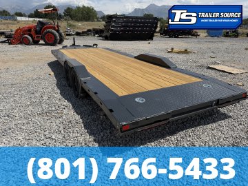 8.5x22 Diamond C GTF 206 Flatbed Car Hauler Trailer - 7K GVWR - Wide Body w/ Drive Over Fenders
